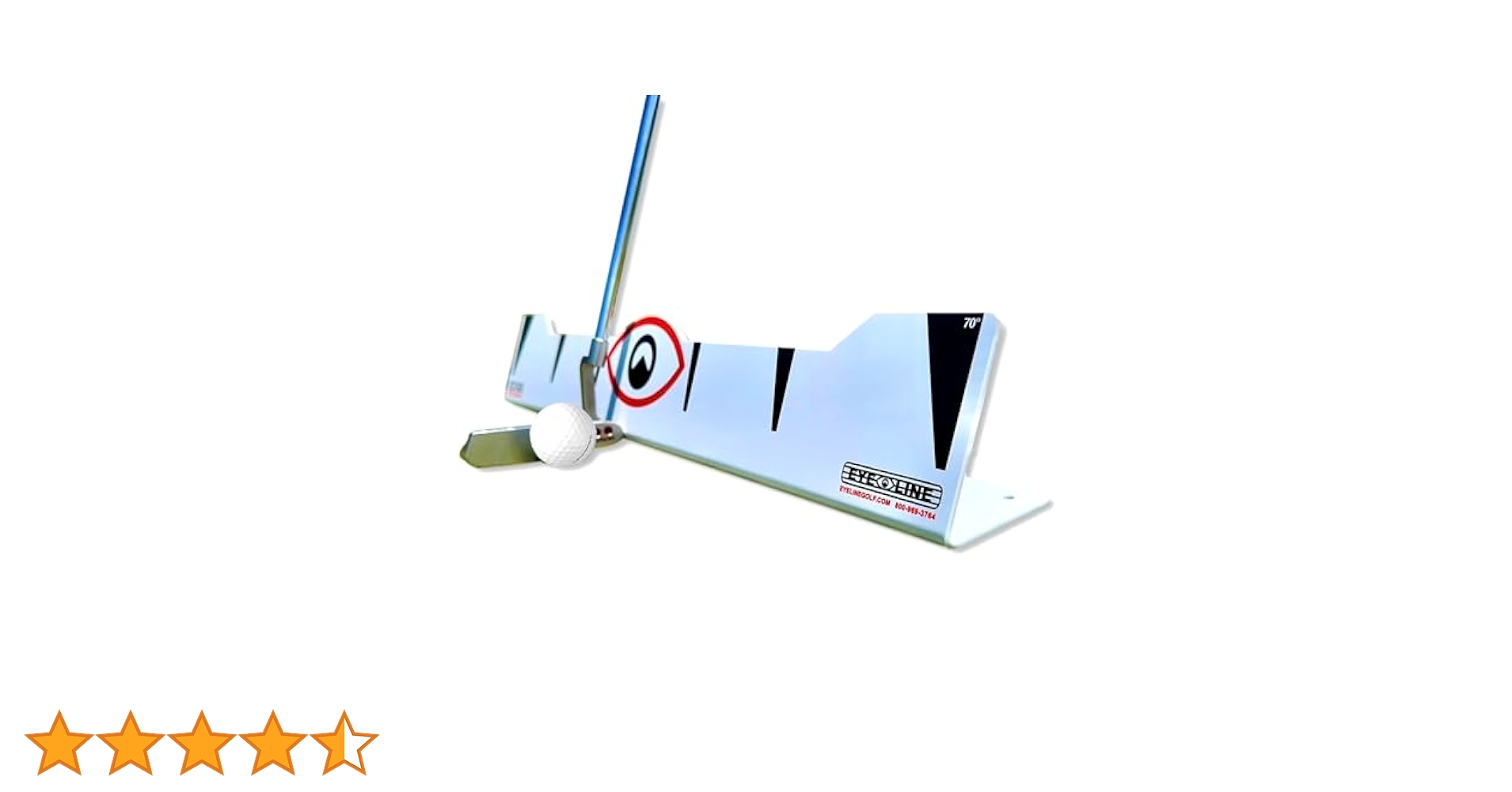EyeLine Golf 70 Degree Edge Putting Plane Rail - Portable